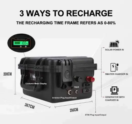 Batterie Lifepo4,100Ah x 48V  Alimentation PV ou AC