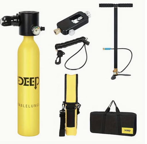 Bouteille De Plongée Et De Snorkeling DIDEEP 0,5 L Avec Pompe À Air,