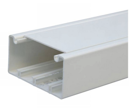 Goulotte électrique monobloc blanc: Longueur : 100 cm  Largeur : 105 mm Profondeur : 50 mm