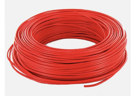 Fil , Cable H07VU 2.5mm² rouge sanelec (rlx de 100ml) *