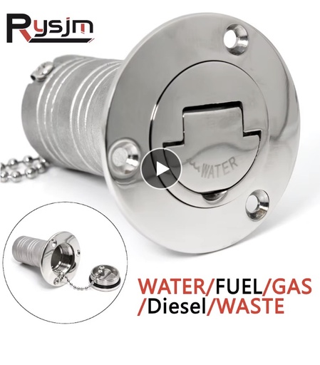 Bouchon de Remplissage de Pont en Acier Inoxydable 316, Poli à Miroir ÉWer, 38mm 50mm, DéCHETS de Carburant Diesel, Requête pour Bateau, Yacht, Boutre 