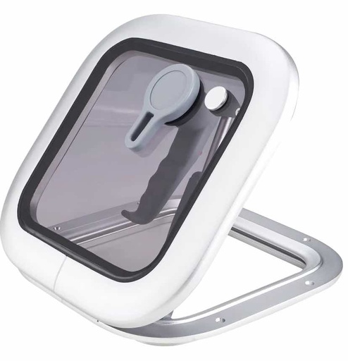 Hublot carré de bateau portable en alliage d'aluminium, ouverture de sortie, trappe de pont, fenêtre de trou de port, yacht de bateau, Boutre automatique, 10.8 po X 10.8 po