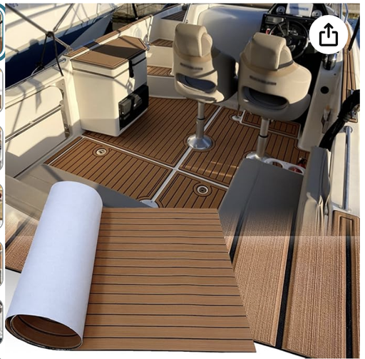 Hzkaicun EVA Teck Synthétique Tapis Bateau Revêtement Sol Tapis Pad Antidérapant Bateau