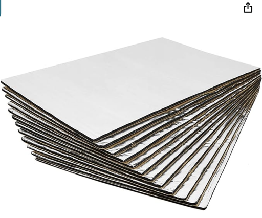 Tapis Isolation Thermique 5mm Voiture Insonorisant Barrière Acoustique 12pcs 50cmx30cm