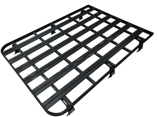 Galerie de toit noire en aluminium pour DEFENDER 110-130 crewcab RANGE ROVER