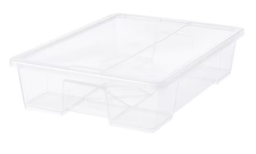 SAMLA IKEA  Boîte avec couvercle, transparent, 79x57x18 cm/55 l, BSF Tilapia