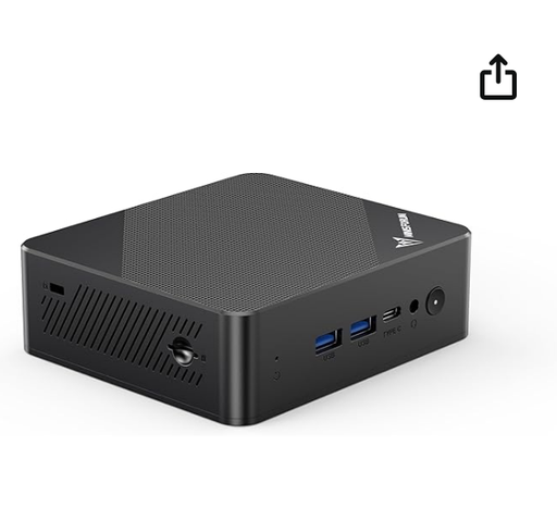 MINISFORUM Mini PC UN100P, Intel 12th Gen Alder Lake- N100,16 GB DDR4 RAM 512 GB PCIe SSD,2xHDMI 2.1 TMDS/USB-C,4xUSB Ports,2.5G RJ45,Wifi6,BT5.2, Magic Kube, 